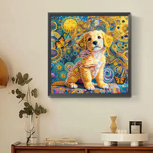 Load image into Gallery viewer, Butterfly Puppy 30*30CM(Canvas) Partial Special Shaped Drill Diamond Painting
