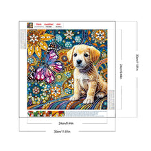 Load image into Gallery viewer, Butterfly Puppy 30*30CM(Canvas) Partial Special Shaped Drill Diamond Painting
