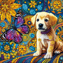 Load image into Gallery viewer, Butterfly Puppy 30*30CM(Canvas) Partial Special Shaped Drill Diamond Painting
