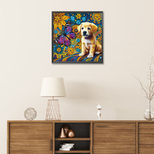 Load image into Gallery viewer, Butterfly Puppy 30*30CM(Canvas) Partial Special Shaped Drill Diamond Painting
