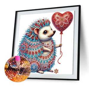 Mandala Hedgehog 30*30CM(Canvas) Partial Special Shaped Drill Diamond Painting