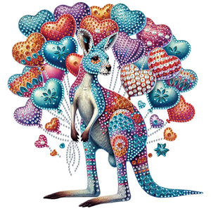 Mandala Kangaroo 30*30CM(Canvas) Partial Special Shaped Drill Diamond Painting