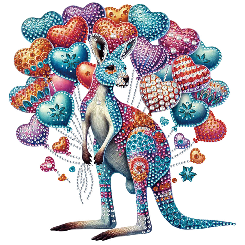 Mandala Kangaroo 30*30CM(Canvas) Partial Special Shaped Drill Diamond Painting