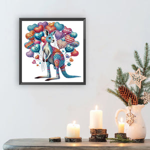 Mandala Kangaroo 30*30CM(Canvas) Partial Special Shaped Drill Diamond Painting
