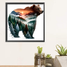 Load image into Gallery viewer, Forest Bear 30*30CM(Canvas) Full Round Drill Diamond Painting
