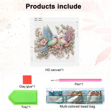 Load image into Gallery viewer, Pink Bluebird 30*30CM(Canvas) Partial Special Shaped Drill Diamond Painting
