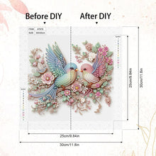 Load image into Gallery viewer, Pink Bluebird 30*30CM(Canvas) Partial Special Shaped Drill Diamond Painting
