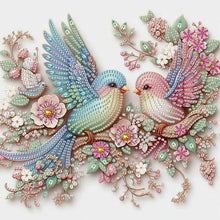Load image into Gallery viewer, Pink Bluebird 30*30CM(Canvas) Partial Special Shaped Drill Diamond Painting

