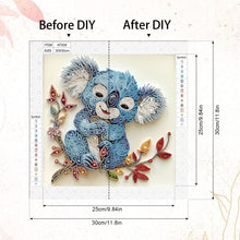 Load image into Gallery viewer, Paper Quilling Koalas 30*30CM(Canvas) Partial Special Shaped Drill Diamond Painting
