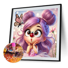 Load image into Gallery viewer, Butterfly Ladybug Girl 40*40CM(Canvas) Full Round Drill Diamond Painting

