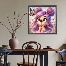 Load image into Gallery viewer, Butterfly Ladybug Girl 40*40CM(Canvas) Full Round Drill Diamond Painting
