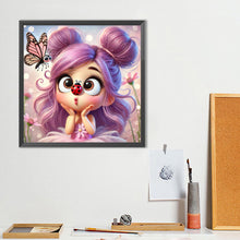 Load image into Gallery viewer, Butterfly Ladybug Girl 40*40CM(Canvas) Full Round Drill Diamond Painting
