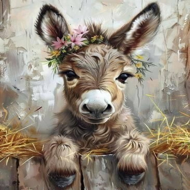 Donkey - Full 14CT Counted Cross Stitch 40x50CM - Yishu