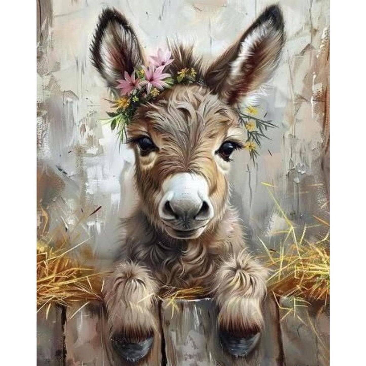 Donkey - Full 14CT Counted Cross Stitch 40x50CM - Yishu