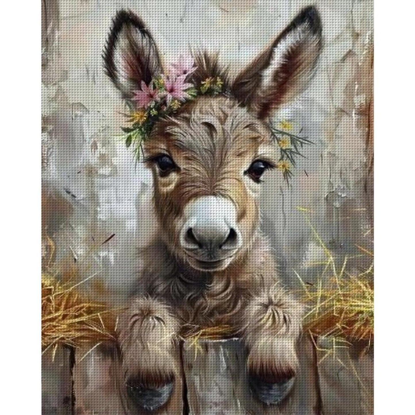 Donkey - Full 14CT Counted Cross Stitch 40x50CM - Yishu