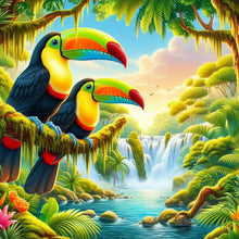 Load image into Gallery viewer, Summer Rainforest Toucan 30*30CM(Canvas) Full Round Drill Diamond Painting

