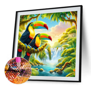 Summer Rainforest Toucan 30*30CM(Canvas) Full Round Drill Diamond Painting