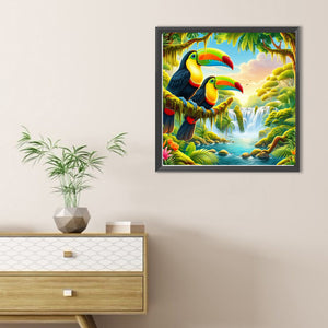 Summer Rainforest Toucan 30*30CM(Canvas) Full Round Drill Diamond Painting