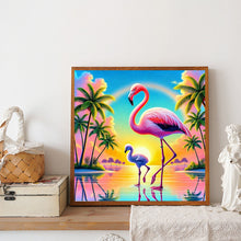Load image into Gallery viewer, Summer Hawaiian Flamingo 30*30CM(Canvas) Full Round Drill Diamond Painting
