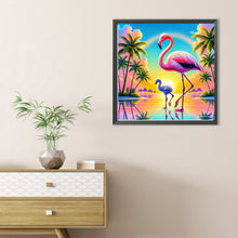 Load image into Gallery viewer, Summer Hawaiian Flamingo 30*30CM(Canvas) Full Round Drill Diamond Painting
