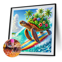 Load image into Gallery viewer, Summer Surfing Turtle 30*30CM(Canvas) Full Round Drill Diamond Painting

