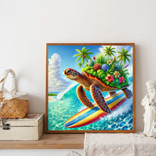 Load image into Gallery viewer, Summer Surfing Turtle 30*30CM(Canvas) Full Round Drill Diamond Painting
