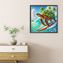 Load image into Gallery viewer, Summer Surfing Turtle 30*30CM(Canvas) Full Round Drill Diamond Painting
