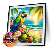 Load image into Gallery viewer, Summer Coconut Tree Macaw 30*30CM(Canvas) Full Round Drill Diamond Painting

