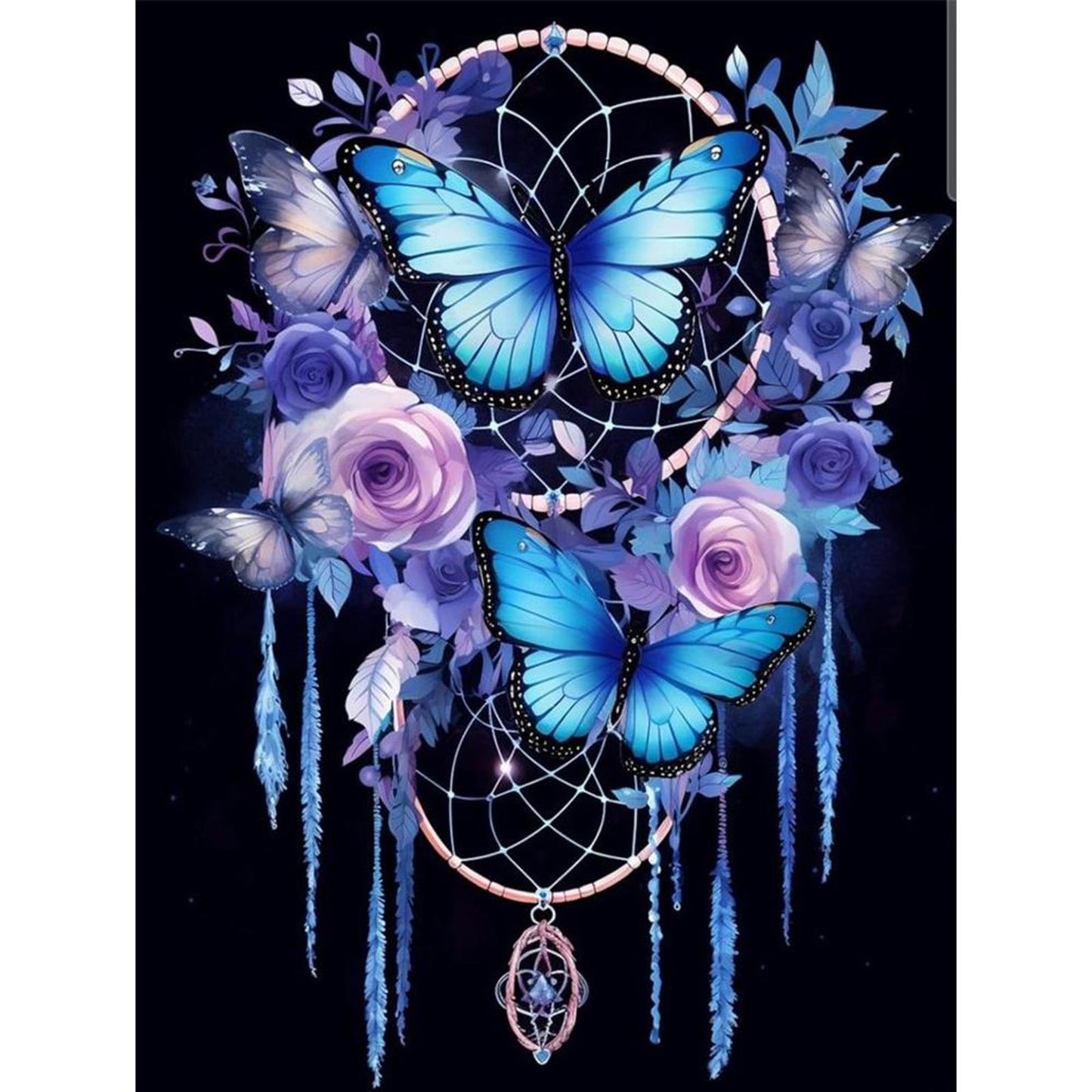 Butterfly Dreamcatcher - Full 11CT Stamped Cross Stitch 40x53CM - Yishu