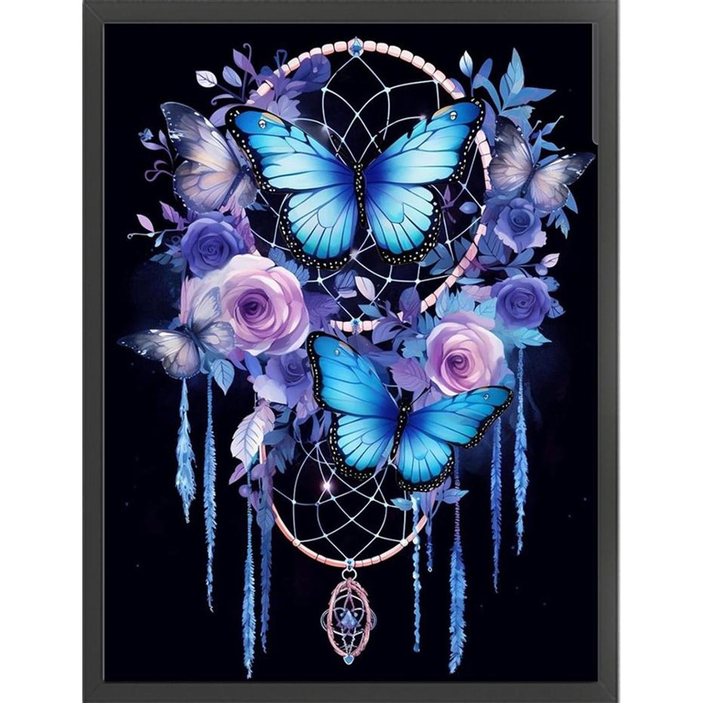 Butterfly Dreamcatcher - Full 11CT Stamped Cross Stitch 40x53CM - Yishu