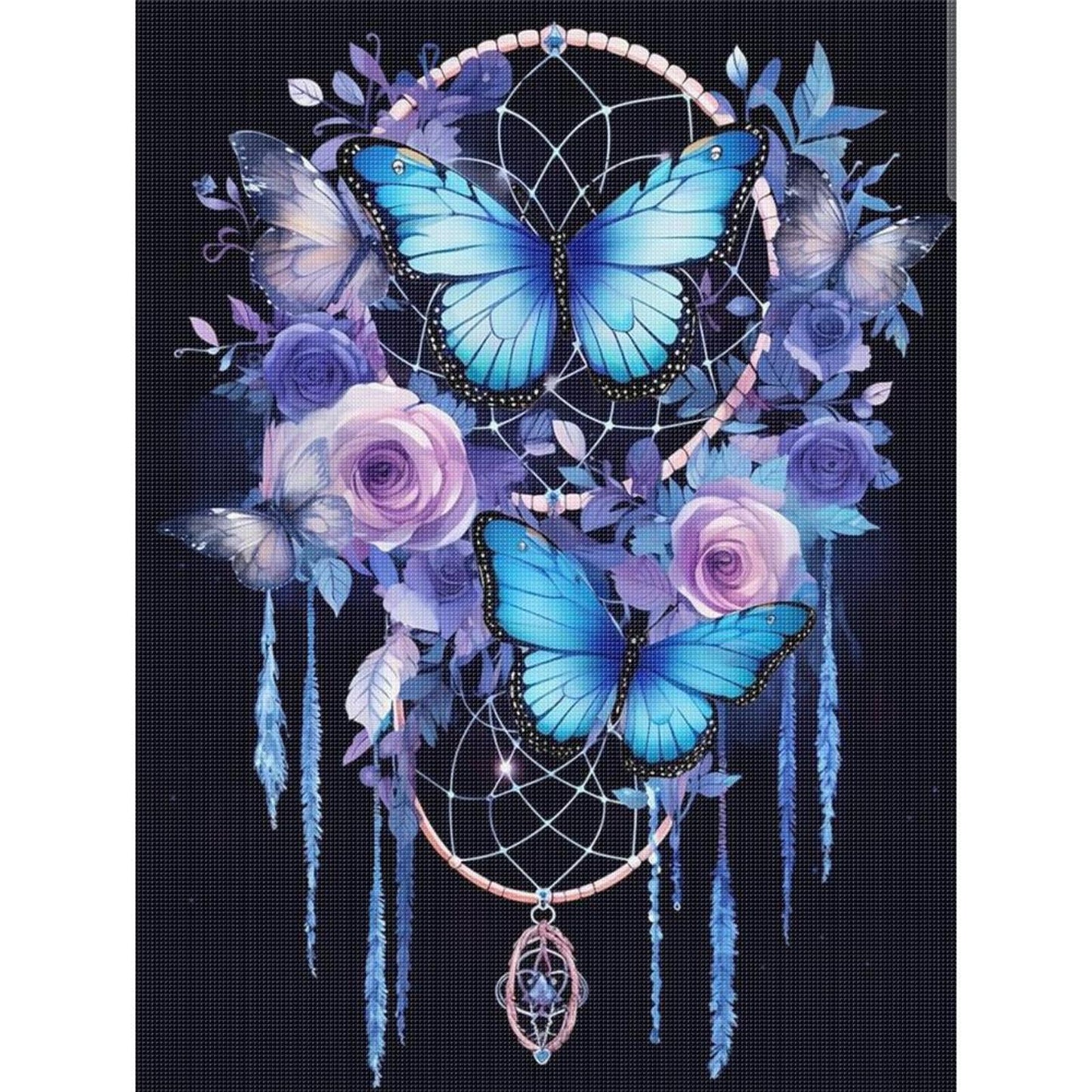 Butterfly Dreamcatcher - Full 11CT Stamped Cross Stitch 40x53CM - Yishu