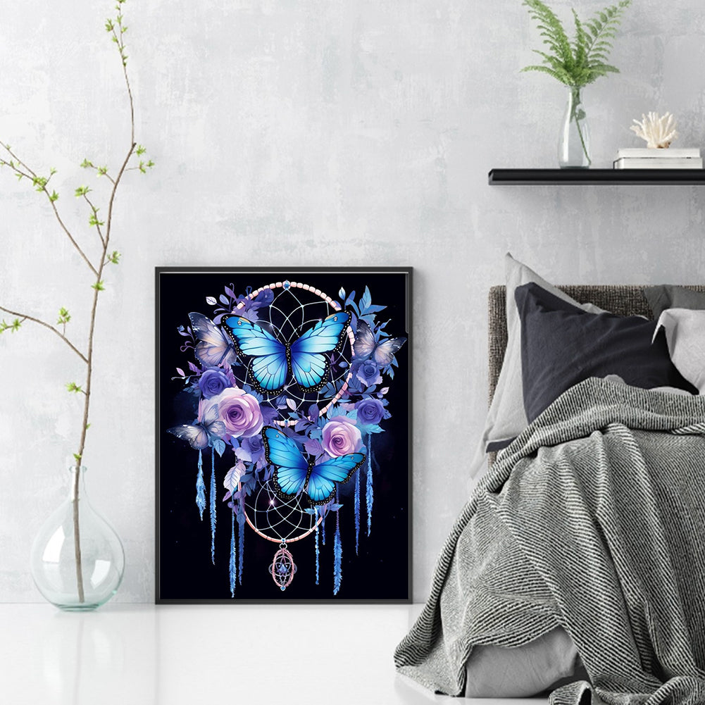 Butterfly Dreamcatcher - Full 11CT Stamped Cross Stitch 40x53CM - Yishu