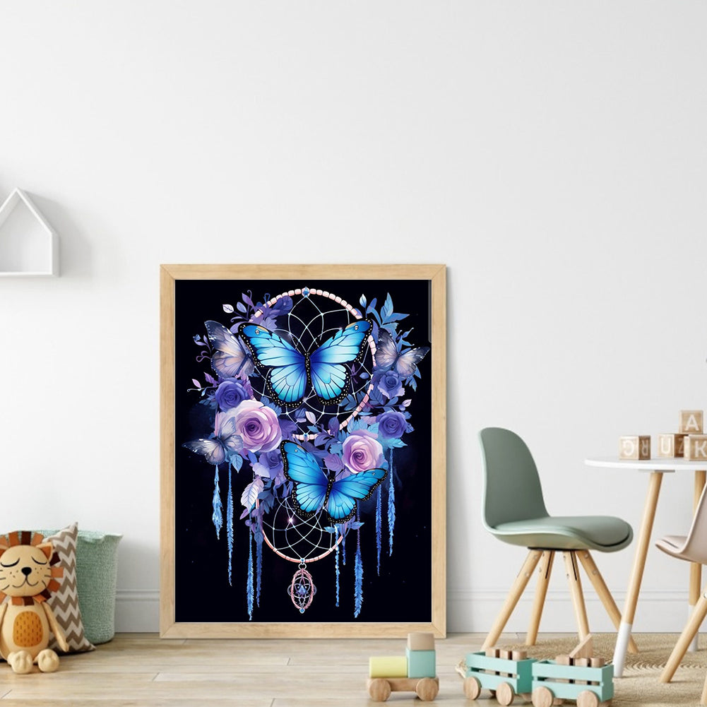 Butterfly Dreamcatcher - Full 11CT Stamped Cross Stitch 40x53CM - Yishu