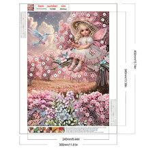 Load image into Gallery viewer, Girl In Flower Garden 30*40CM(Canvas) Partial Special Shaped Drill Diamond Painting
