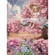 Load image into Gallery viewer, Girl In Flower Garden 30*40CM(Canvas) Partial Special Shaped Drill Diamond Painting
