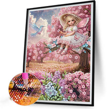 Load image into Gallery viewer, Girl In Flower Garden 30*40CM(Canvas) Partial Special Shaped Drill Diamond Painting
