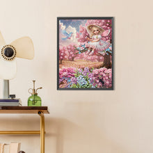 Load image into Gallery viewer, Girl In Flower Garden 30*40CM(Canvas) Partial Special Shaped Drill Diamond Painting
