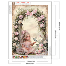 Load image into Gallery viewer, Girl In Flower Garden 30*40CM(Canvas) Partial Special Shaped Drill Diamond Painting
