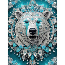 Load image into Gallery viewer, Blue Dream Bear 30*40CM(Canvas) Partial Special Shaped Drill Diamond Painting
