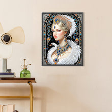 Load image into Gallery viewer, Elegant And Noble Woman 30*40CM(Canvas) Partial Special Shaped Drill Diamond Painting
