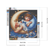 Load image into Gallery viewer, Girl In Pajamas And The Moon 40*40CM(Canvas) Full Round Drill Diamond Painting
