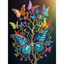 Load image into Gallery viewer, Dream Butterfly Tree 30*40CM(Canvas) Partial Special Shaped Drill Diamond Painting
