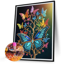 Load image into Gallery viewer, Dream Butterfly Tree 30*40CM(Canvas) Partial Special Shaped Drill Diamond Painting
