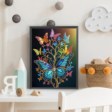 Load image into Gallery viewer, Dream Butterfly Tree 30*40CM(Canvas) Partial Special Shaped Drill Diamond Painting
