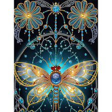 Load image into Gallery viewer, Dream Butterfly Flower 30*40CM(Canvas) Partial Special Shaped Drill Diamond Painting
