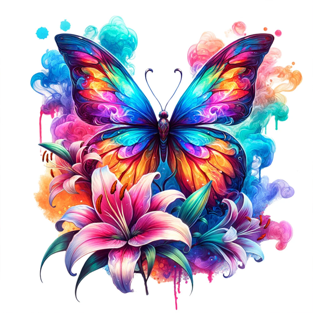 Butterfly 30*30CM(Canvas) Full Round Drill Diamond Painting