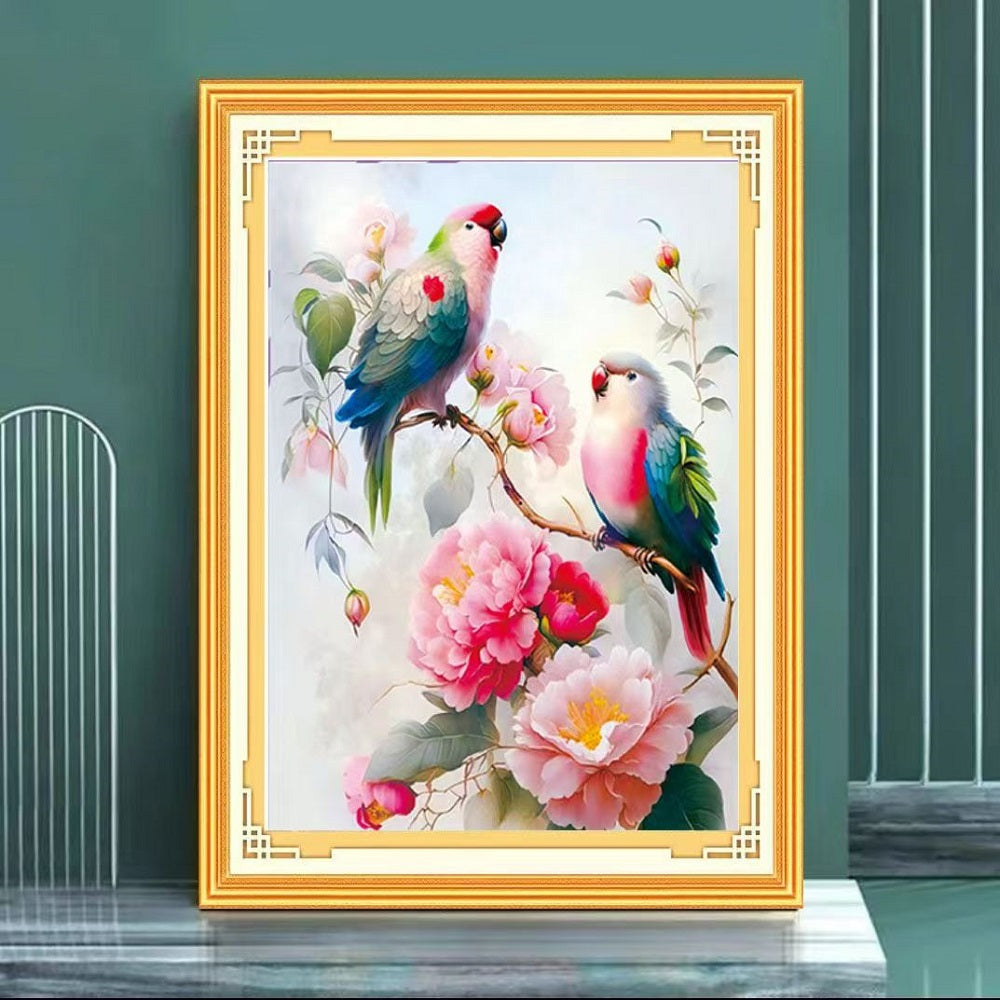 Cuddling Together - Full 11CT Stamped Cross Stitch - Bead Embroidery 50x65CM/19.69x25.59in