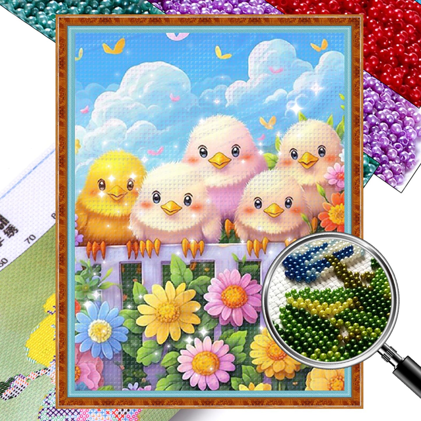 Warm Glow - Full 11CT Stamped Cross Stitch - Bead Embroidery 50x65CM/19.69x25.59in