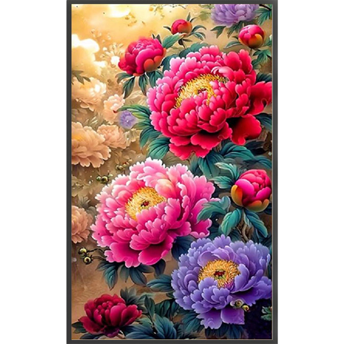 Blooming Prosperity & Gorgeous Colors - Full 11CT Stamped Cross Stitch - Bead Embroidery 60x105CM/23.62x41.34in