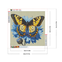 Load image into Gallery viewer, Blue Butterfly 40*40CM(Canvas) Full Round Drill Diamond Painting
